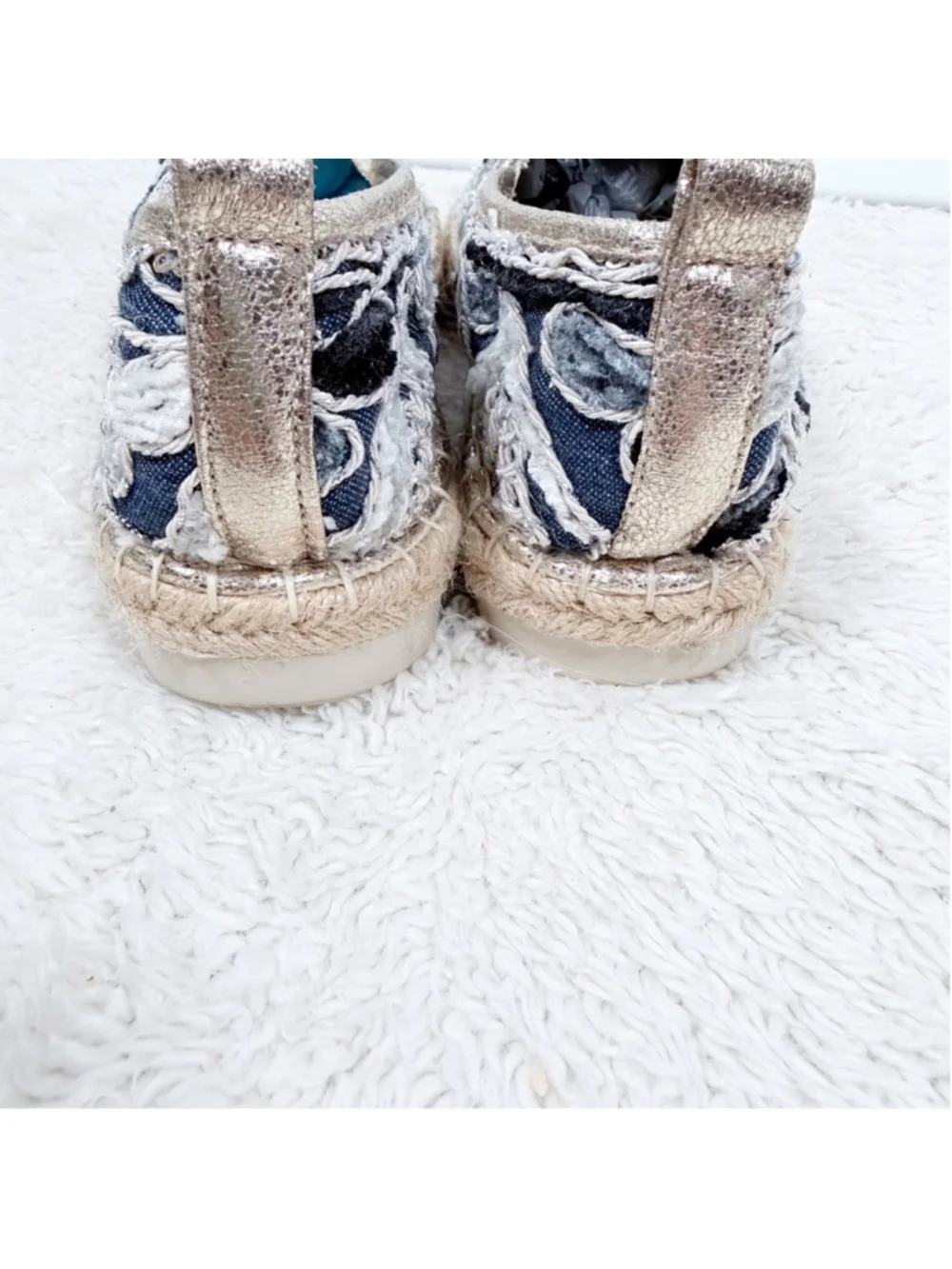 Patrizia Spring Step Agleam Sequin Embroidered Espadrilles Shoes Size 36 US 5.5